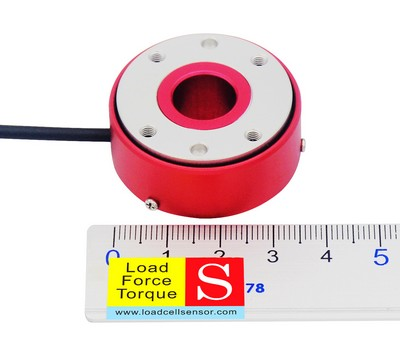 Sensor de par de reacción de brida a brida con orificio pasante en miniatura de 0 a 10 Nm